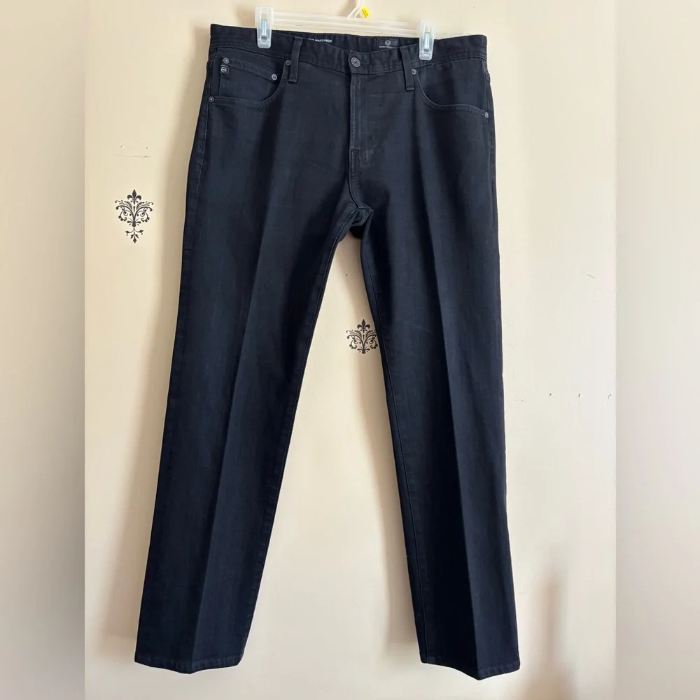 AG jeans Adriano Goldschmied The Matchbox Slim Straight Black Jeans men’s 36